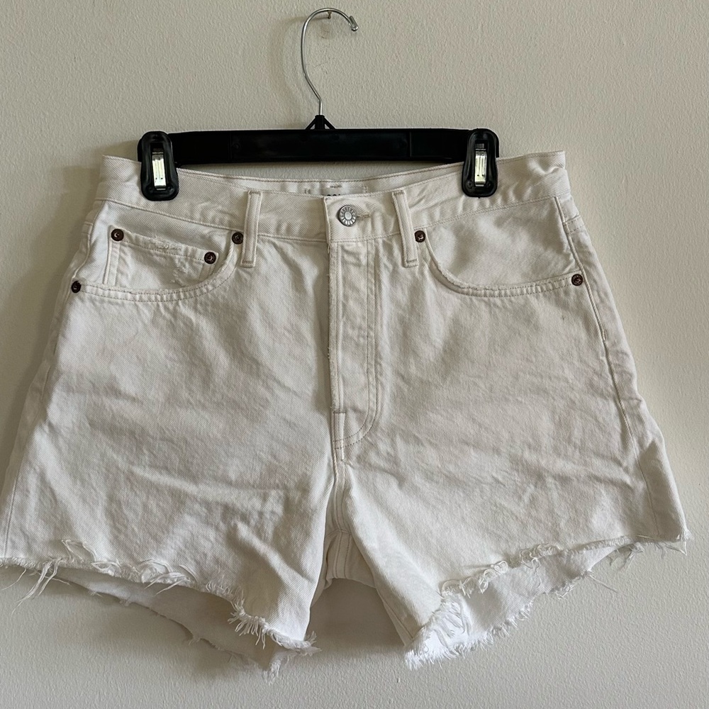 AGOLDE White Denim Jean Shorts